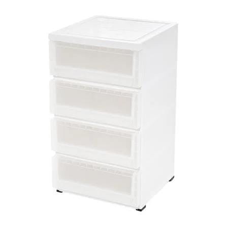4 DRAWER WITH WHEELS MONO 43X43X76CM WHITE