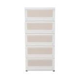 5 DRAWER WITH WHEELS MONO 43X43X94CM WHITE