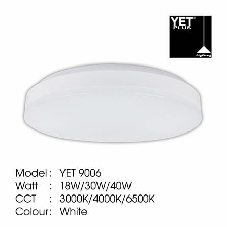 YETPLUS CEILING LAMP LED 9006 18W WHITE DAYLIGHT (6500K) 9"