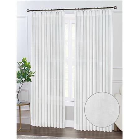 RED DANIELLE SHEER CURTAIN FRENCH PLEAT VIENNES C28 8091810 10XD WHITE