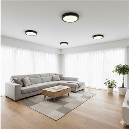 YETPLUS LED SURFACE DOWNLIGHT 9003 12W 6500K BLACK ROUND