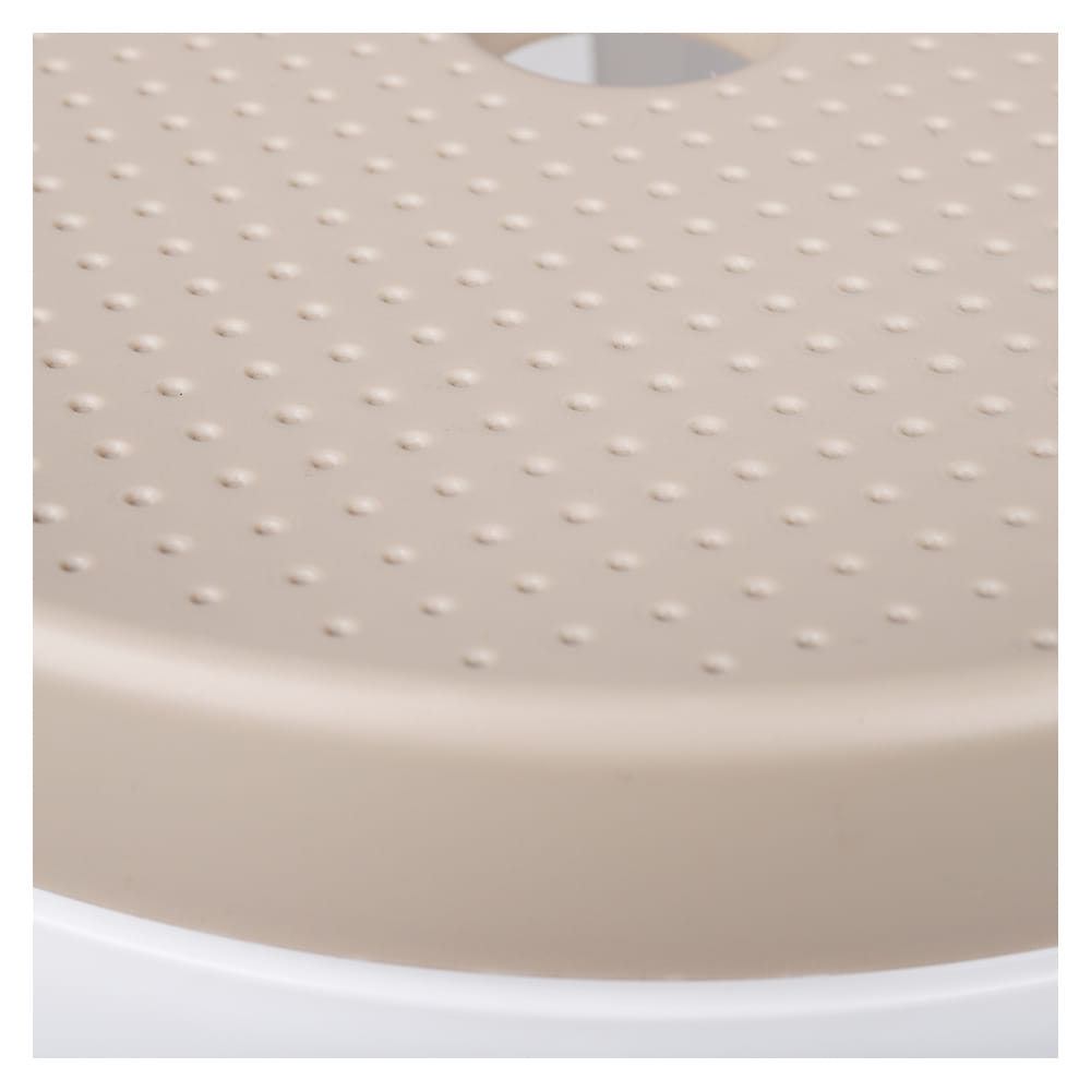 SPRING PLASTIC STOOL  BEST CHAIR WHITE/BROWN