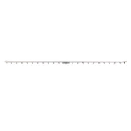HLS FRENCH PLEAT CURTAIN ROD 25MM METAL 120-220CM WHITE