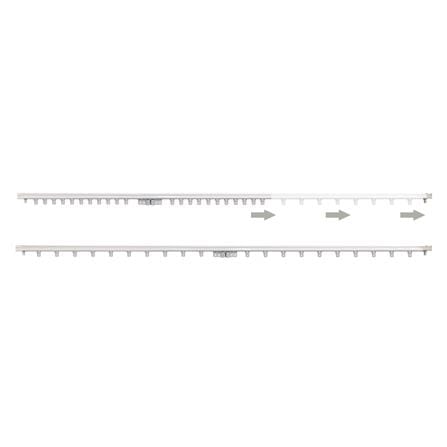 HLS FRENCH PLEAT CURTAIN ROD 25MM METAL 120-220CM WHITE