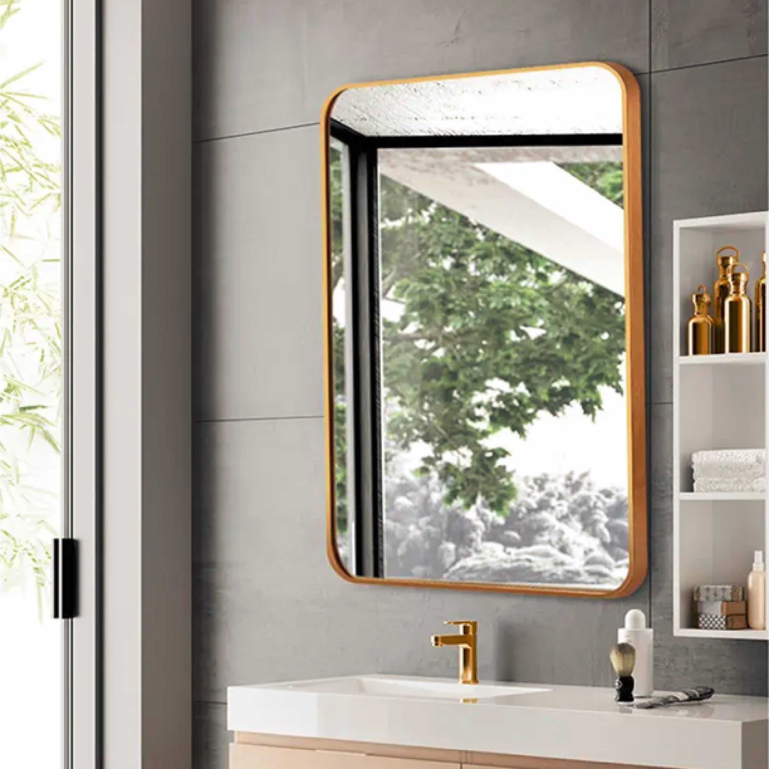 Moya Wall Mirror JY0405 40x60cm-Gold