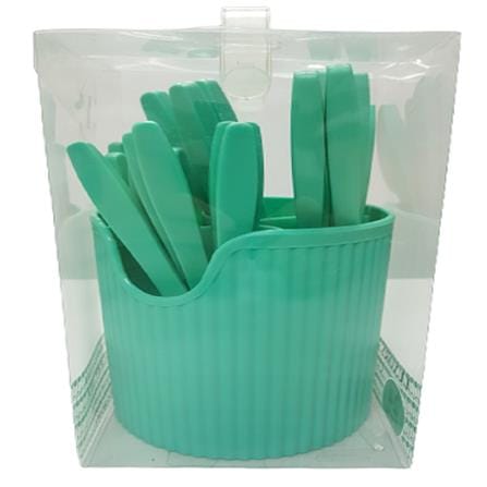 LUXORY STAINLESS STEEL 24 PCS CUTLERY SET-GREEN