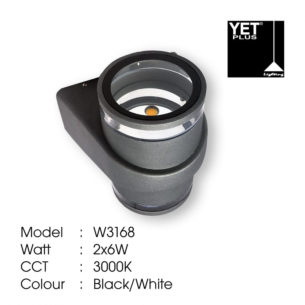 YETPLUS WALL OUTDOOR W3168 2X6W WARM WHITE (3000K)