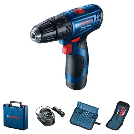 BOSCH 12V CORDLESS IMPACT DRILL (BATTERY INCLUDED) GSB120-LI + 23 ACCESSORIES