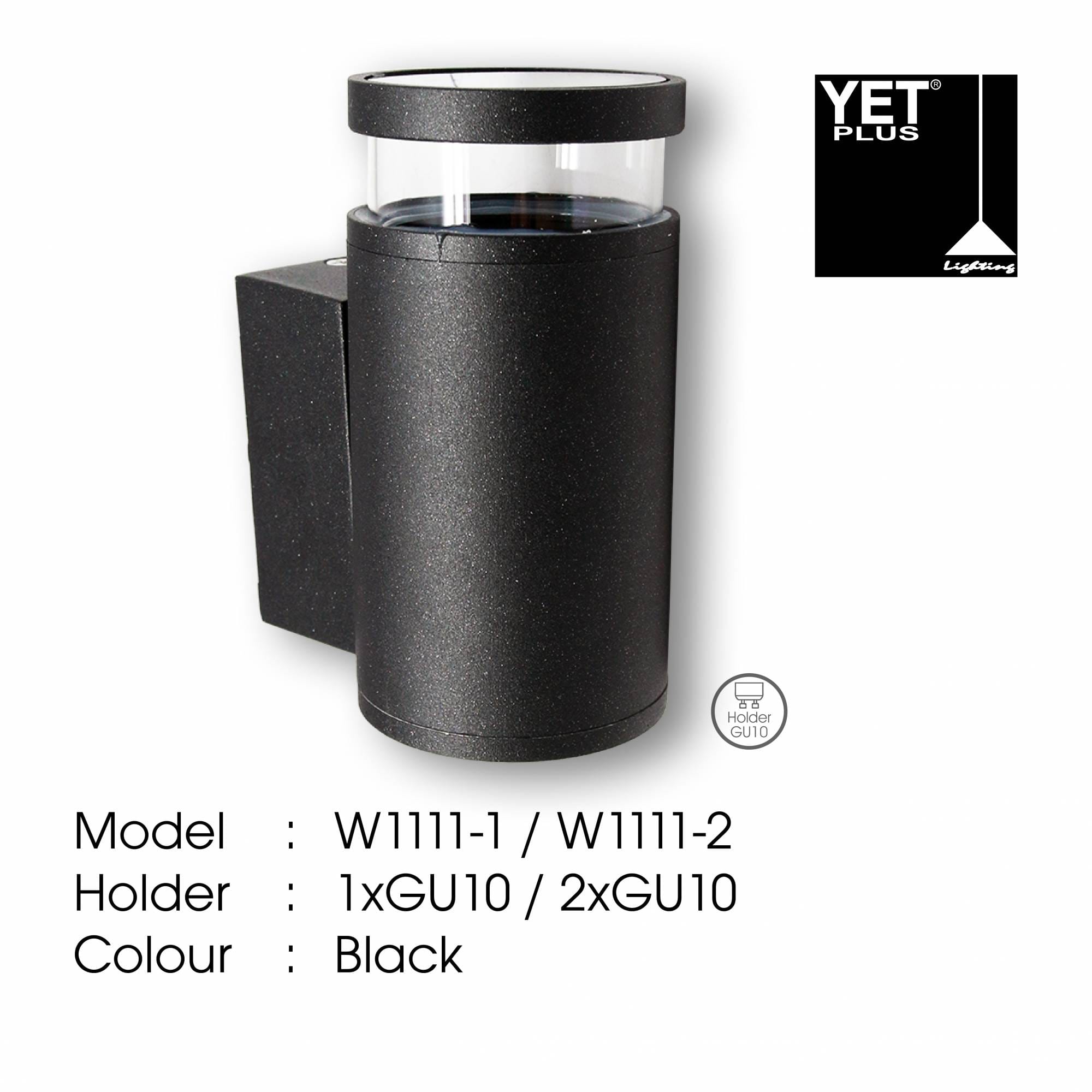YETPLUS WALL OUTDOOR W1111-1 GU10 WARM WHITE (3000K)