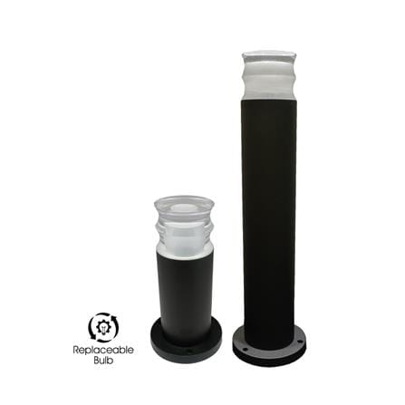 YETPLUS BOLLARD P2009 GU10 BLACK H25