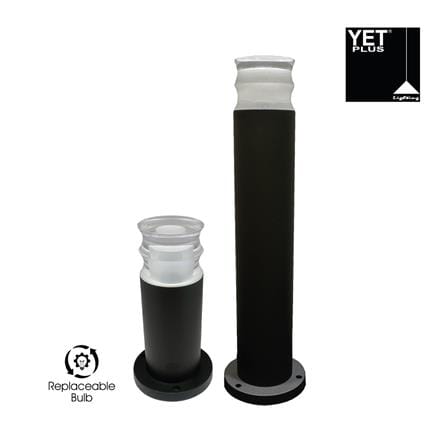 YETPLUS BOLLARD P2009 GU10 BLACK H25