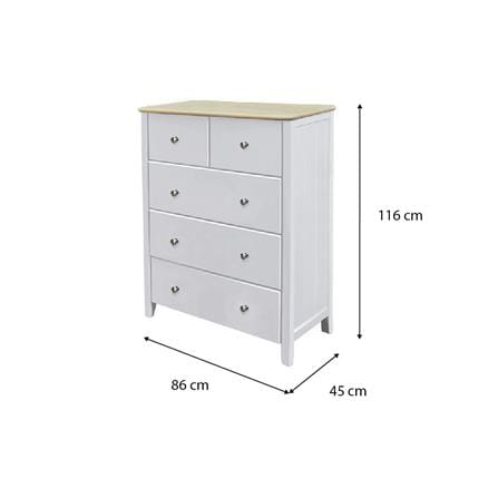 SNOOZELAND TYLER CHEST DRAWER 5 DRAWERS