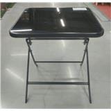 SPRING GLASS SQUARE TABLE BLACK H70X70X70 CM