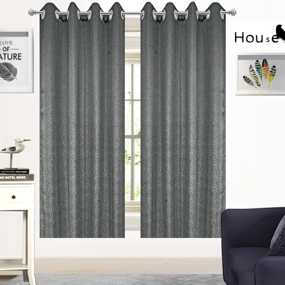 HLS CURTAIN EYELET BELLE UV 140X220CM DARK GRAY