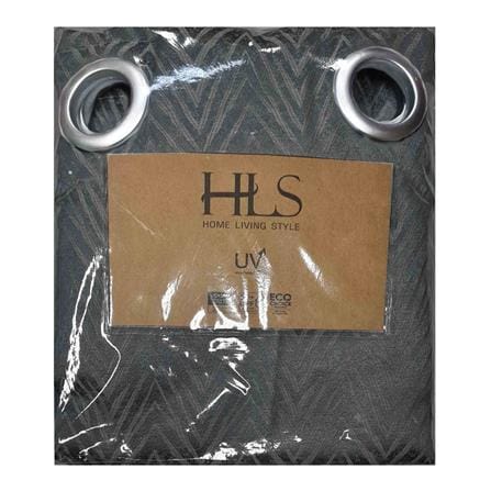 HLS CURTAIN EYELET BELLE UV 140X250CM DARK GRAY