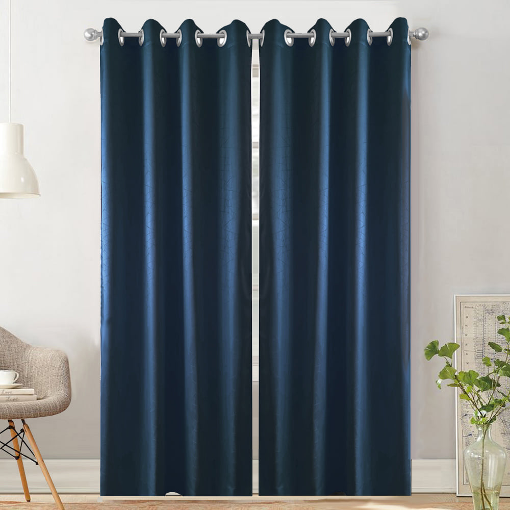 HLS CURTAIN EYELET LILY UV 140X280CM DARK BLUE
