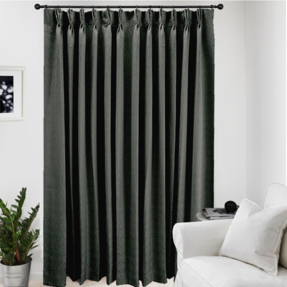 HLS CURTAIN FRENCH PLEAT BELLE UV 140X280CM DARK GRAY