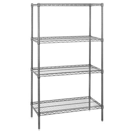 SHELF HEAVY DUTY 4 TIERS 90x45CM CHR