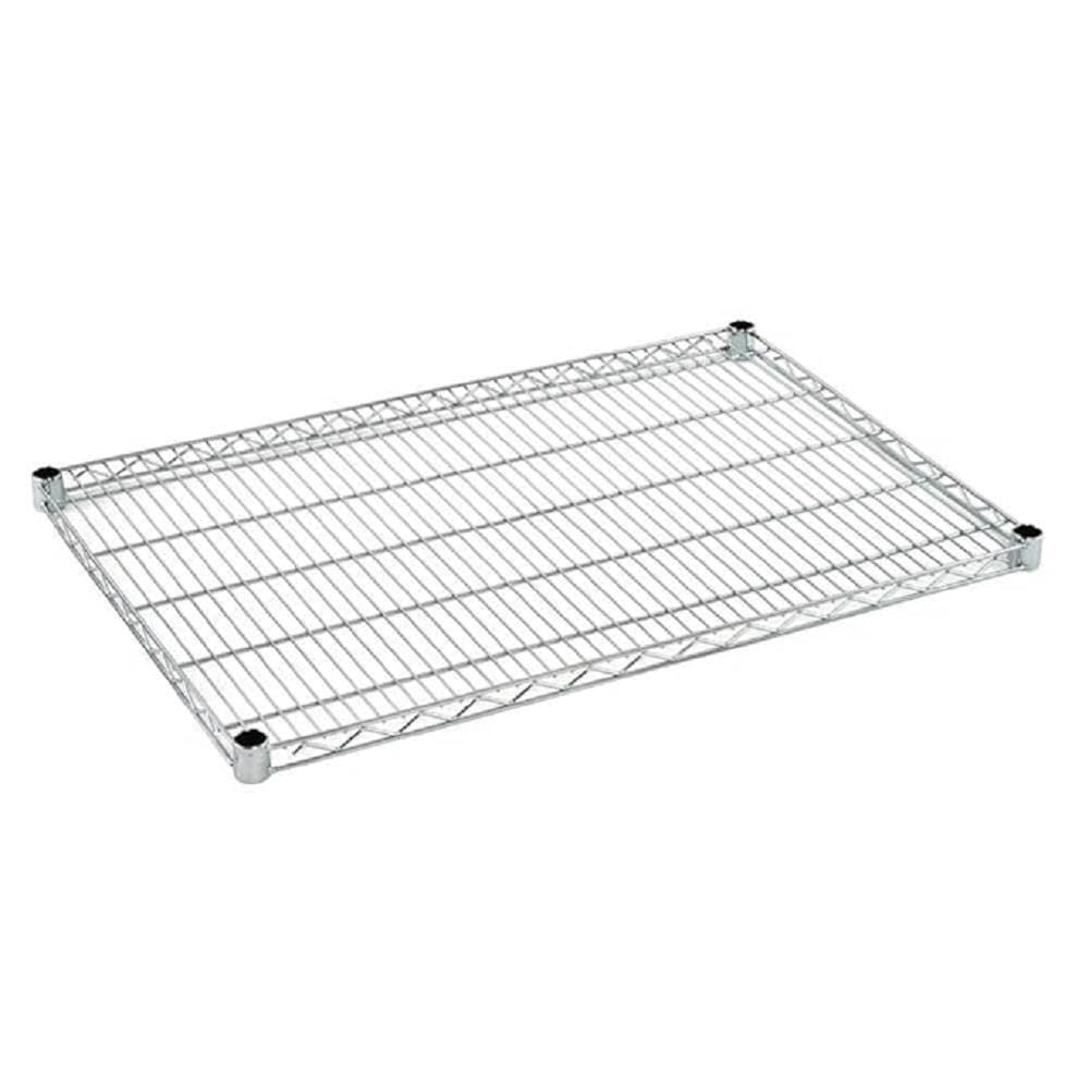 CHROME WIRE STORAGE 4-TIER SHELF 120CM SILVER