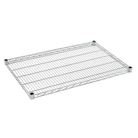 CHROME WIRE STORAGE 4-TIER SHELF 120CM SILVER