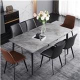 DINING TABLE SINTERED STONE GLOSSY GREY