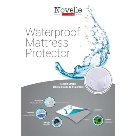 NOVELLE WATERPROOF ELASTIC MATTRESS PROTECTOR QUEE SIZE