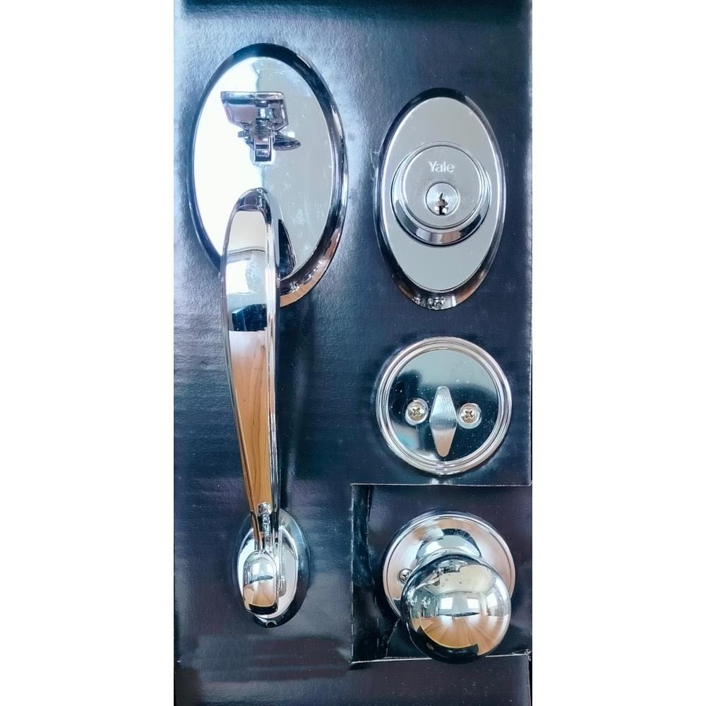 YALE ENTRANCE HANDLE SET ST/CA5057 US26 SATIN CHROME