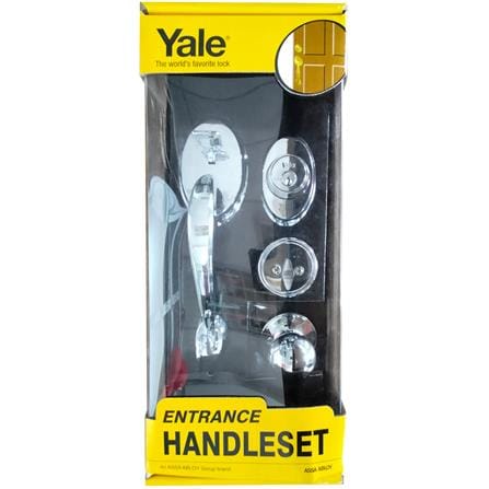 YALE ENTRANCE HANDLE SET ST/CA5057 US26 SATIN CHROME