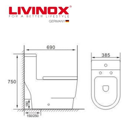 LIVINOX 1P TOILET LWC-181-150-WHITE