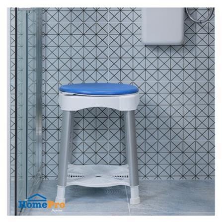 MOYA BATH BENCH 57141A01-PU-BLUE & WHITE H55.5XW36.50XD36.50 CM