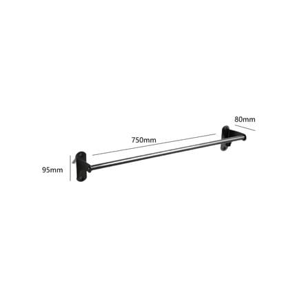 LIVINOX TOWEL BAR LBA-TB7507A-STAINLESS STEEL-GUN METAL (H9.50XW75XD8 CM)