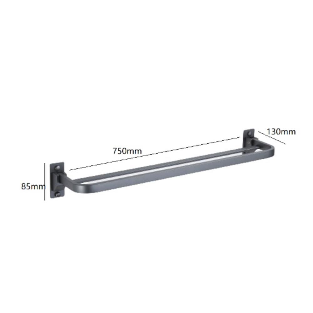 LIVINOX TOWEL BAR LBA-TB7507B-GM GUN METAL H75XW13XD8.50 CM
