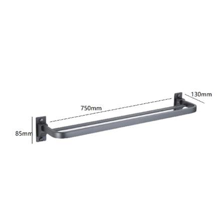 LIVINOX TOWEL BAR LBA-TB7507B-GM GUN METAL H75XW13XD8.50 CM