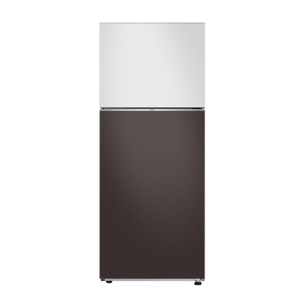 SAMSUNG 2 DOOR REFRIGERATOR RT42CB6644C3ME 427L COTTA WHITE AND CHARCOAL BESPOKE