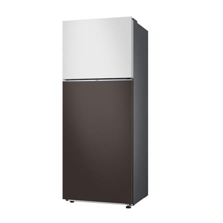 SAMSUNG 2 DOOR REFRIGERATOR RT42CB6644C3ME 427L COTTA WHITE AND CHARCOAL BESPOKE