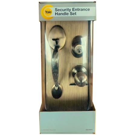YALE ENTRANCE HANDLE SET NV/CA5057 US5 ANTIQUE BRASS