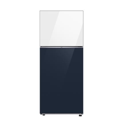 SAMSUNG 2 DOOR REFRIGERATOR RT47CB66448AME 476L CLEAN WHITE & NAVY BESPOKE