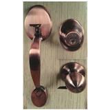 YALE ENTRANCE HANDLE SET NV/CA5057 US11 ANTIQUE BRONZE