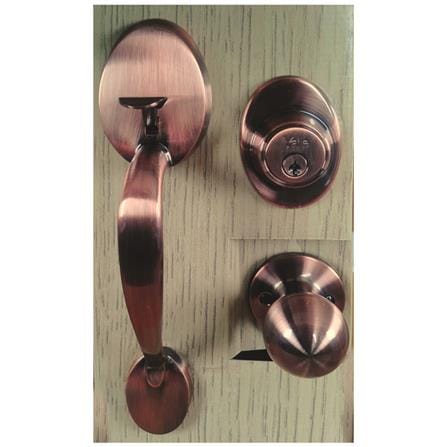 YALE ENTRANCE HANDLE SET NV/CA5057 US11 ANTIQUE BRONZE