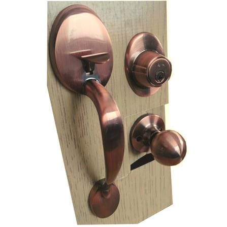 YALE ENTRANCE HANDLE SET NV/CA5057 US11 ANTIQUE BRONZE
