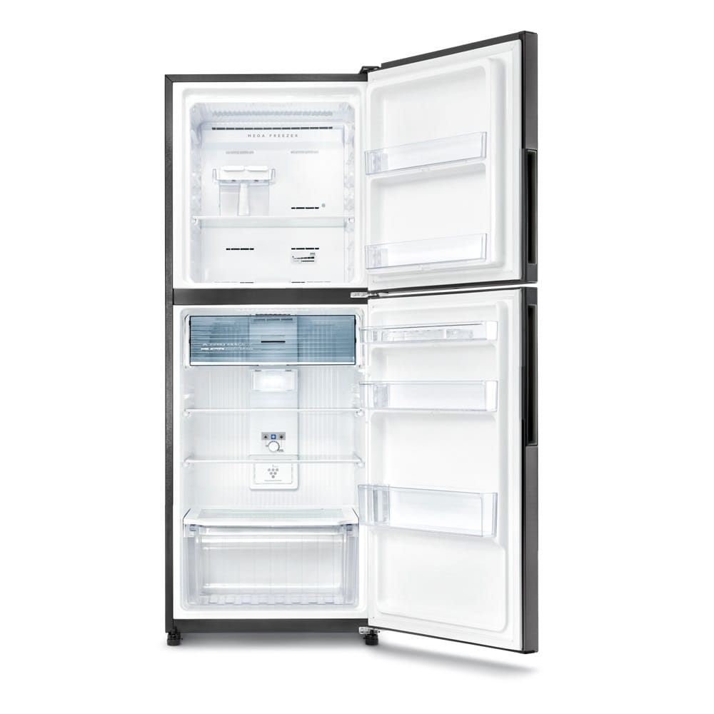 SHARP 2 DOOR REFRIGERATOR SJ4122MSS 410L SILVER FOLIO