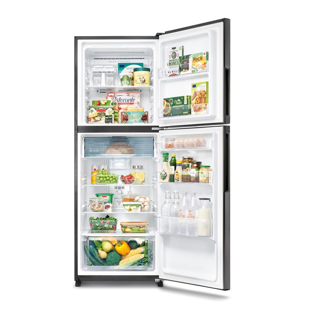 SHARP 2 DOOR REFRIGERATOR SJ4122MSS 410L SILVER FOLIO