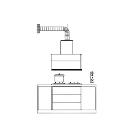 LIVINOX CHIMNEY HOOD LCH-NITE-90BL 90CM 1400M3/H