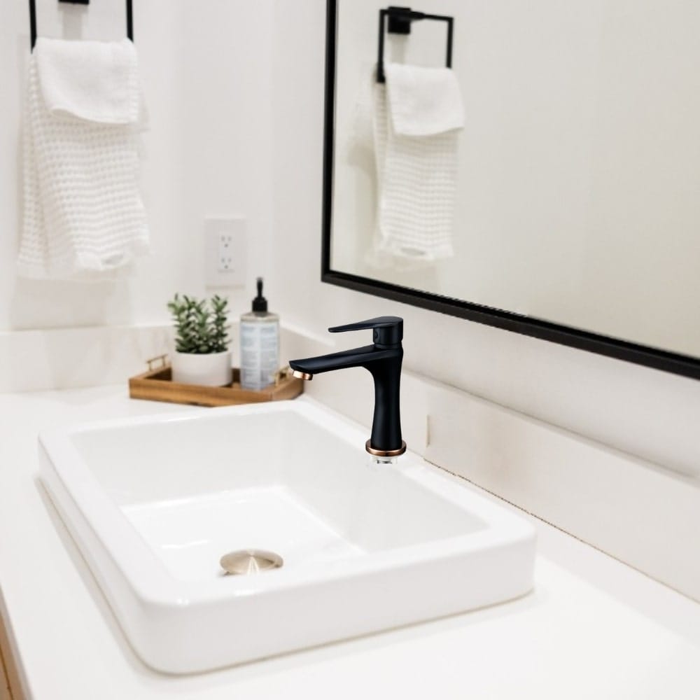 LIVINOX BASIN FAUCET LT-BG02C-STAINLESS STEEL-BLACK GOLD