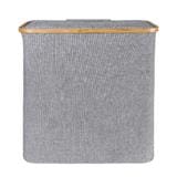 CLOTH HAMPER SQUARE WITH LID GREY PLIM 54X33X54CM HPR-2023-002
