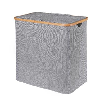CLOTH HAMPER SQUARE WITH LID GREY PLIM 54X33X54CM HPR-2023-002