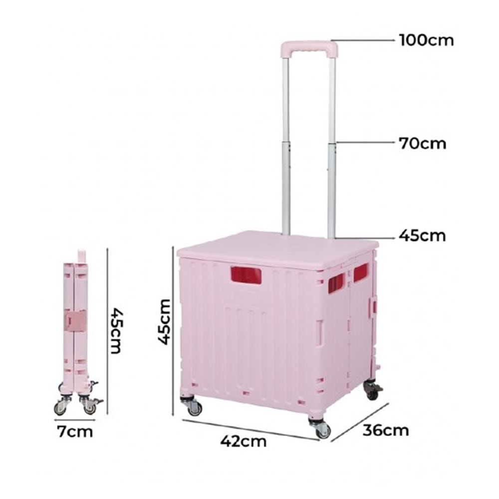 FOLDABLE CART OKURA 4 WHEEL 50KG (PINK)