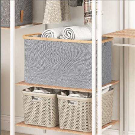 CLOTH BASKET GREY 54X33CM PLIM HPR-2023-003