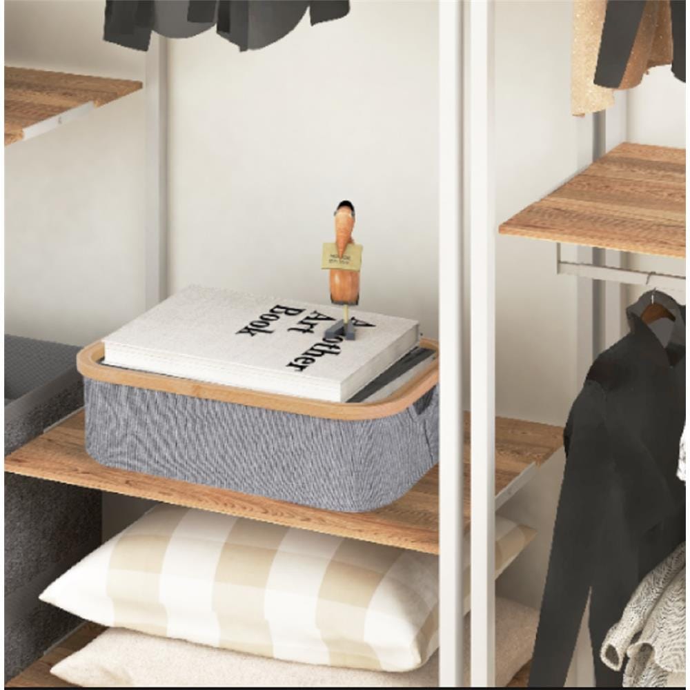CLOTH BASKET GREY 38X13.5CM PLIM HPR-2023-005