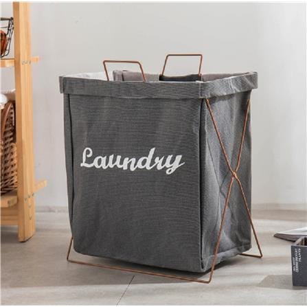 COSSY PLUS LAUNDRY BASKET CP-1236-GREY (H49XW40XD23 CM)